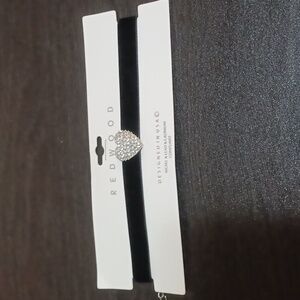 Sparkling Heart Pendant Velvet Choker Necklace